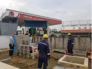 惠州市中石化金马加油站油罐机械清洗 